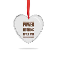 Frederick Douglass Heart Crystal Glass Ornament Power Concedes Nothing Without A Demand - Wonder Print Shop