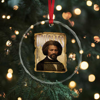 Frederick Douglass Historical Newspaper Crystal Glass Ornament The Sage Of Cedar Hill - Wonder Print Shop