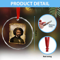 Frederick Douglass Historical Newspaper Crystal Glass Ornament The Sage Of Cedar Hill - Wonder Print Shop