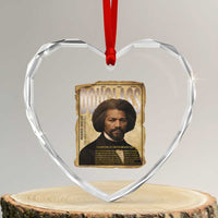 Frederick Douglass Historical Newspaper Heart Crystal Glass Ornament The Sage Of Cedar Hill - Wonder Print Shop