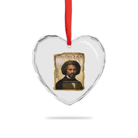 Frederick Douglass Historical Newspaper Heart Crystal Glass Ornament The Sage Of Cedar Hill - Wonder Print Shop