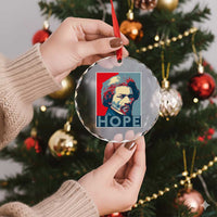 Frederick Douglass Hope Poster Crystal Glass Ornament African American Heritage - Wonder Print Shop