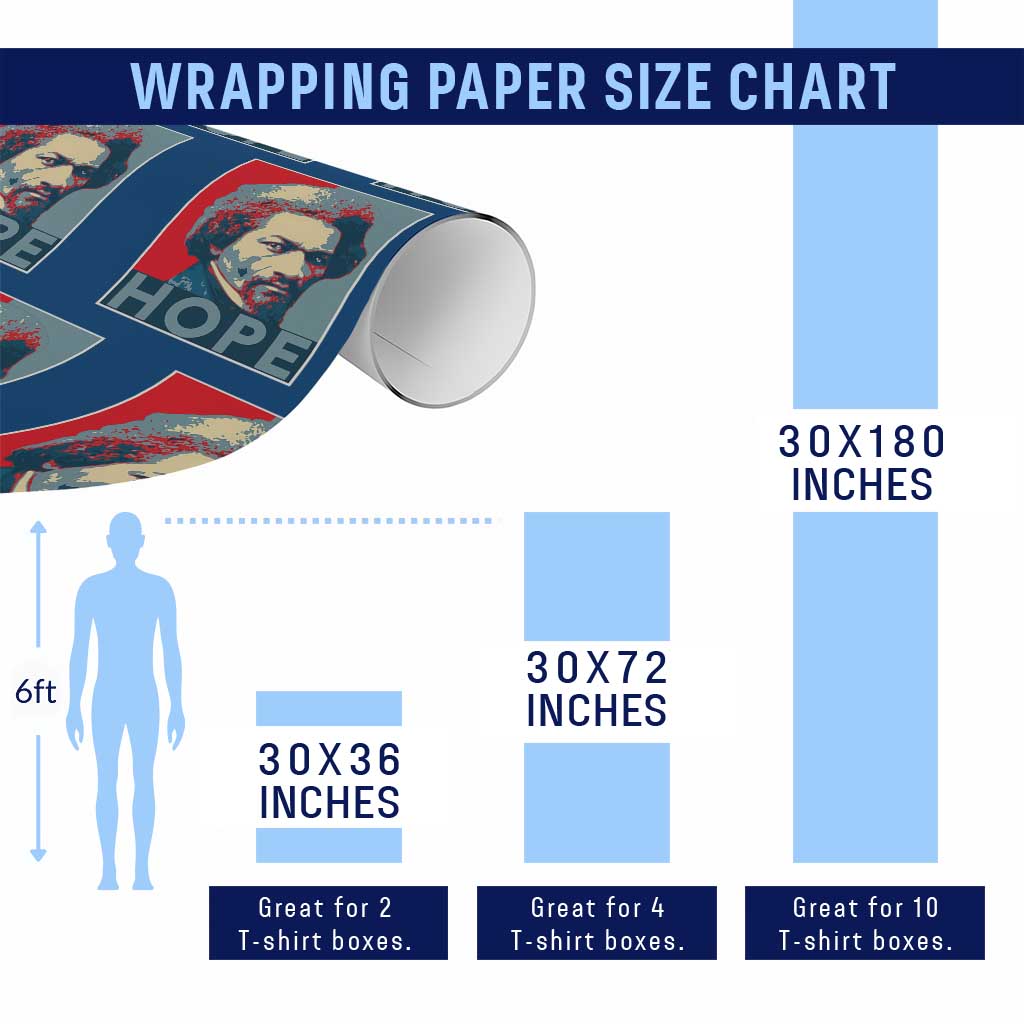 Frederick Douglass Hope Poster Wrapping Paper Roll African American Heritage - Wonder Print Shop