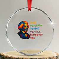 Frederick Douglass Inspirational Crystal Glass Ornament Learn to Read Be Forever Free Black Leader TS02