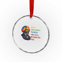 Frederick Douglass Inspirational Crystal Glass Ornament Learn to Read Be Forever Free Black Leader TS02