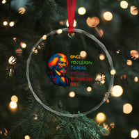 Frederick Douglass Inspirational Crystal Glass Ornament Learn to Read Be Forever Free Black Leader TS02