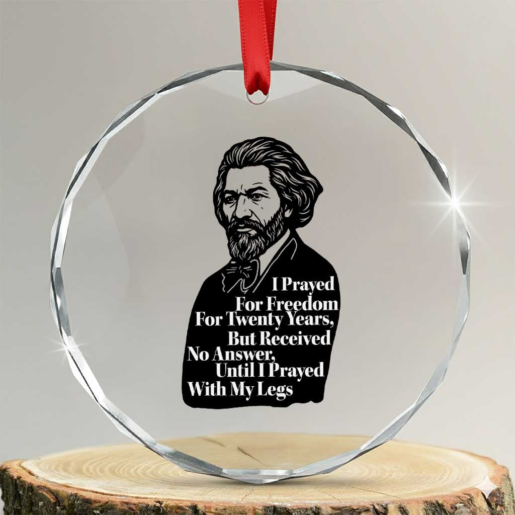 Frederick Douglass Inspirational Quote Crystal Glass Ornament Black History Month - Wonder Print Shop