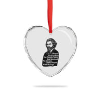 Frederick Douglass Inspirational Quote Heart Crystal Glass Ornament Black History Month - Wonder Print Shop