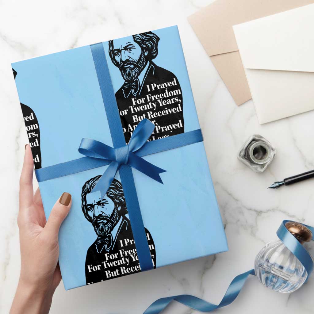 Frederick Douglass Inspirational Quote Wrapping Paper Roll Black History Month - Wonder Print Shop