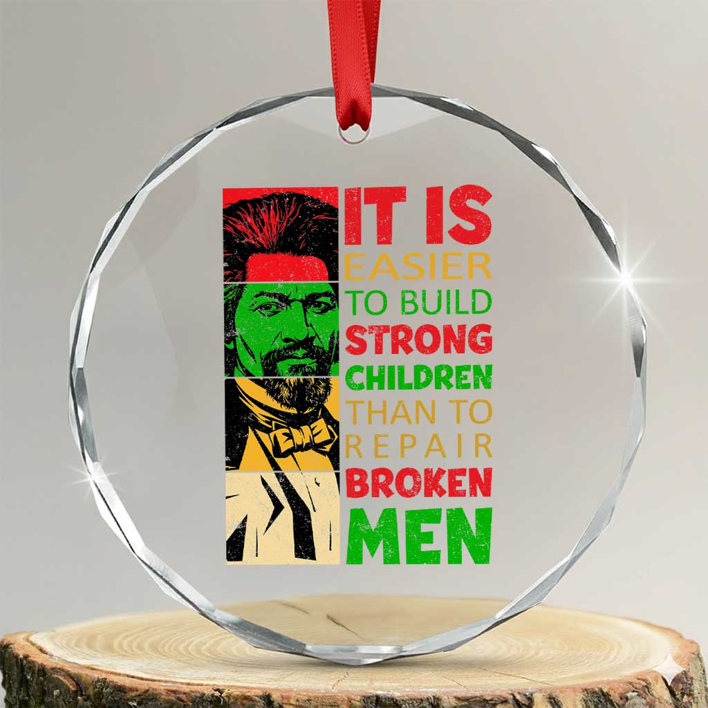 Frederick Douglass Pride Quote Crystal Glass Ornament Black History Month - Wonder Print Shop