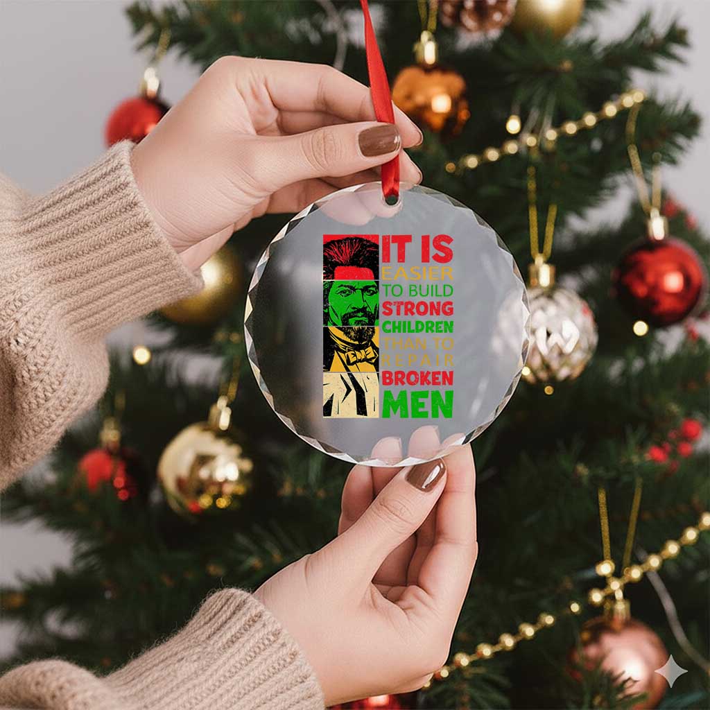 Frederick Douglass Pride Quote Crystal Glass Ornament Black History Month - Wonder Print Shop