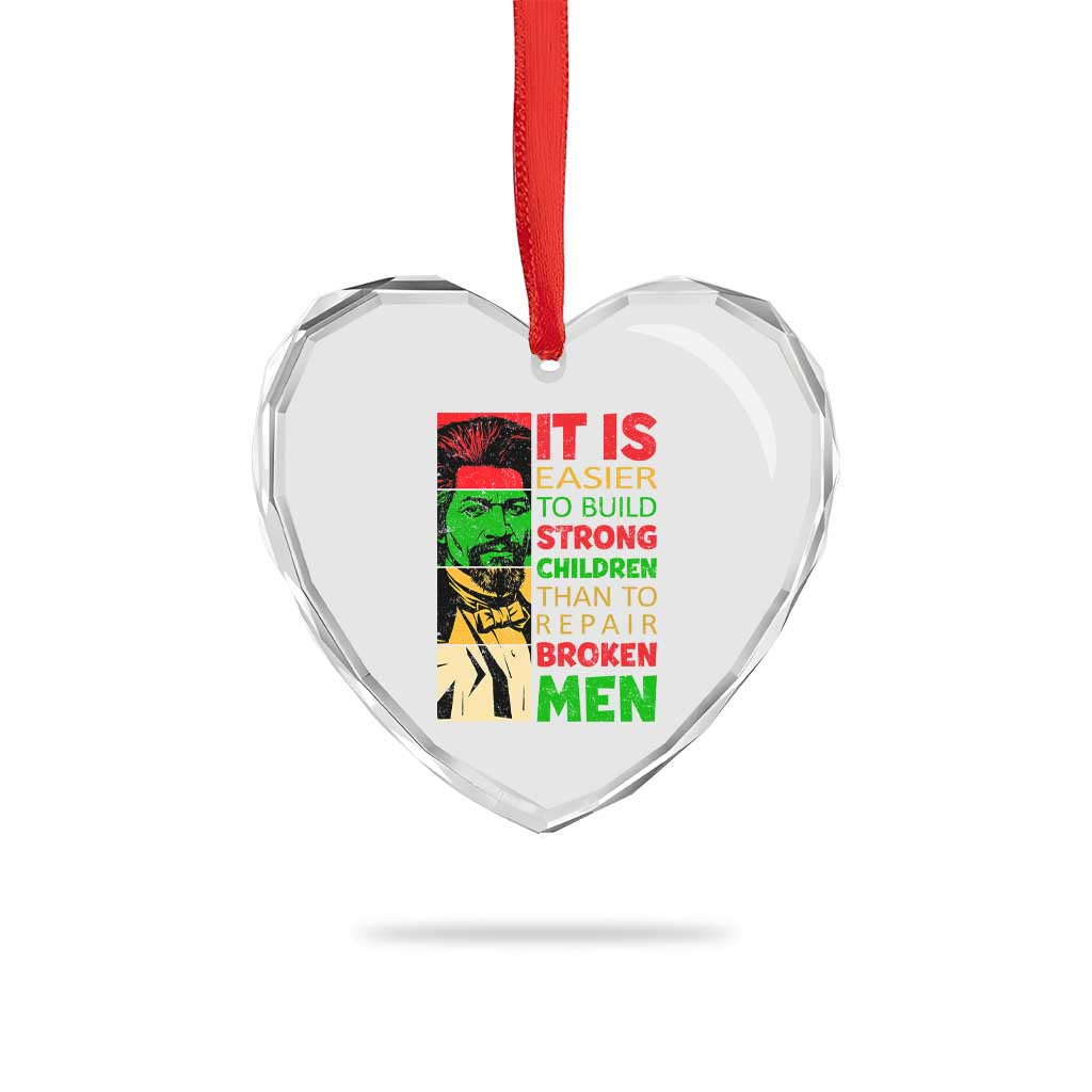Frederick Douglass Pride Quote Heart Crystal Glass Ornament Black History Month - Wonder Print Shop