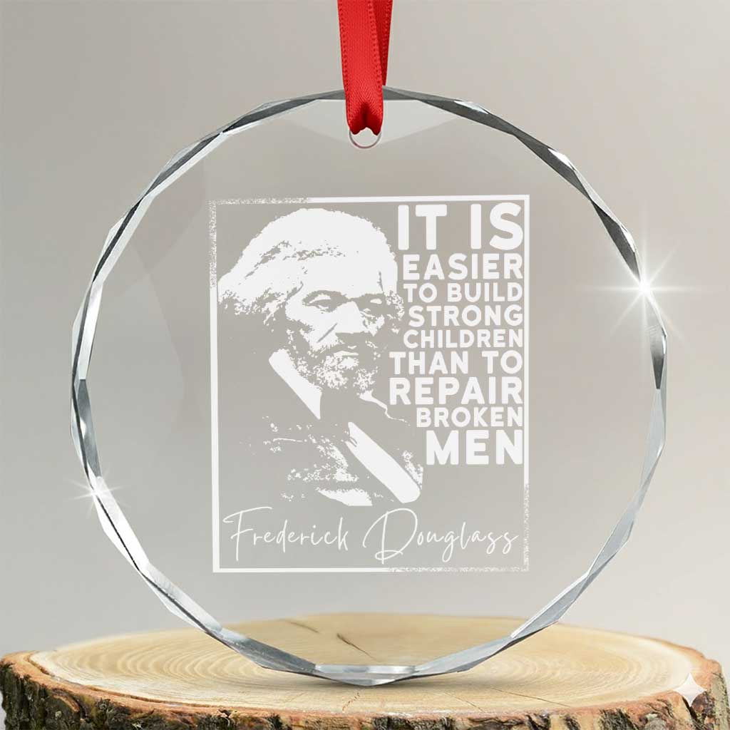 Frederick Douglass Quote Crystal Glass Ornament Black History Month - Wonder Print Shop