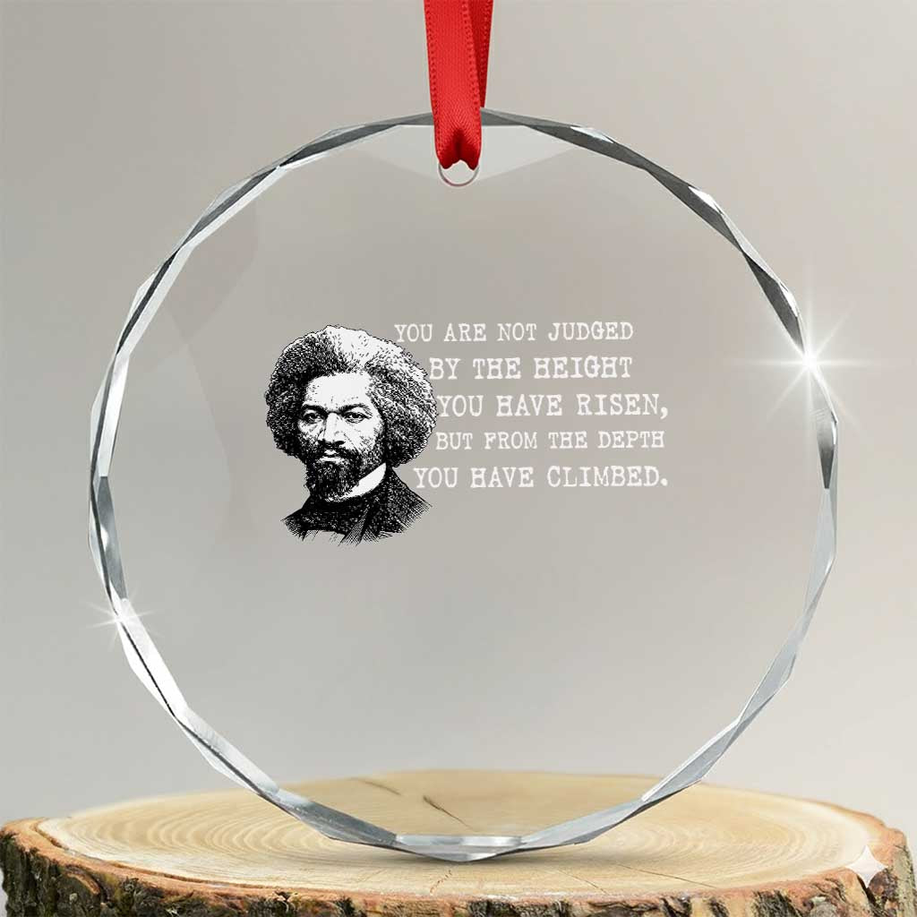 Frederick Douglass Quote Crystal Glass Ornament Black History Month - Wonder Print Shop