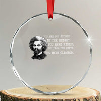 Frederick Douglass Quote Crystal Glass Ornament Black History Month - Wonder Print Shop
