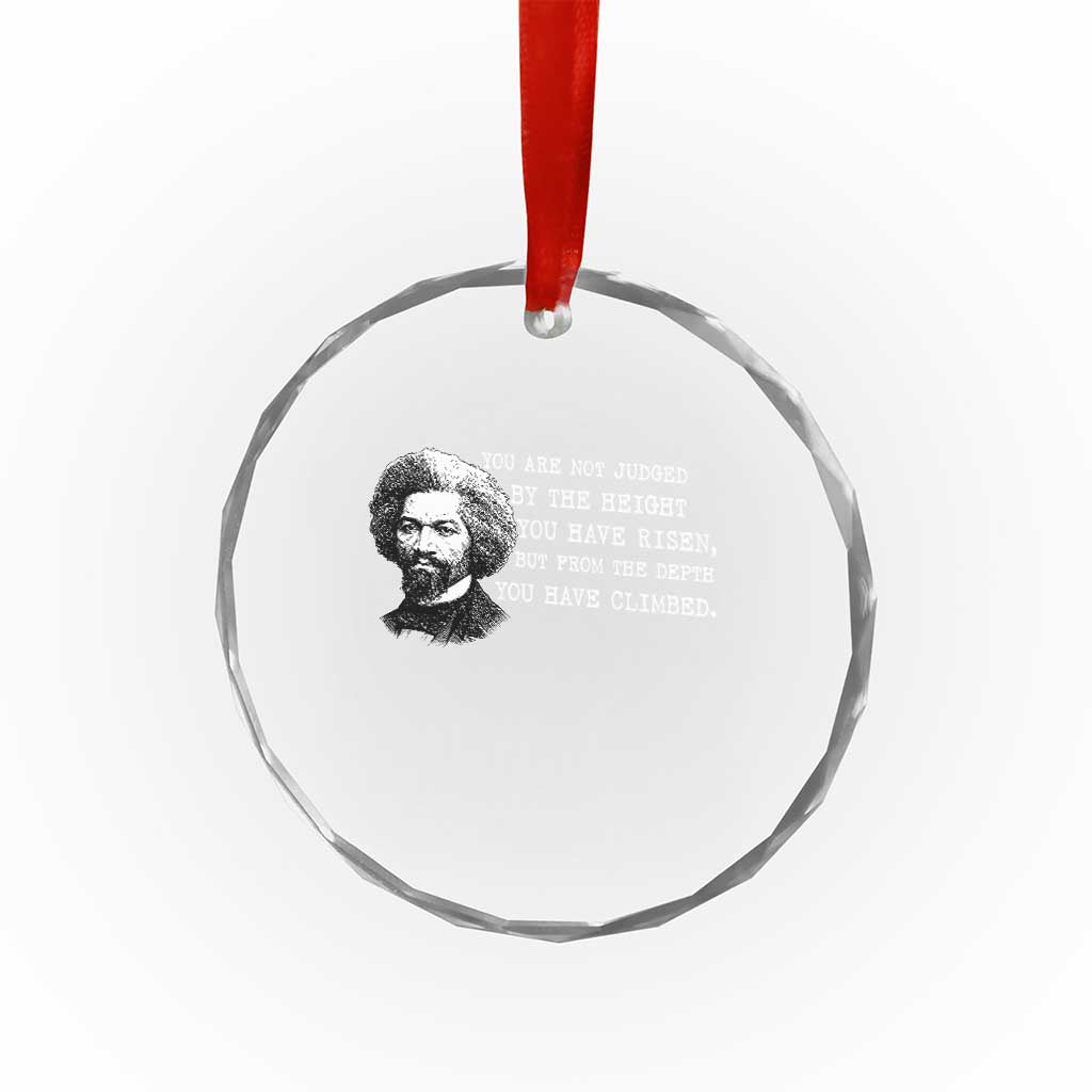 Frederick Douglass Quote Crystal Glass Ornament Black History Month - Wonder Print Shop