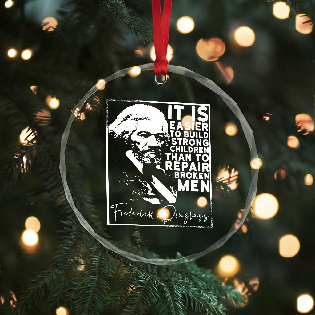 Frederick Douglass Quote Crystal Glass Ornament Black History Month - Wonder Print Shop