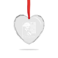 Frederick Douglass Quote Heart Crystal Glass Ornament Black History Month - Wonder Print Shop