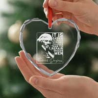 Frederick Douglass Quote Heart Crystal Glass Ornament Black History Month - Wonder Print Shop