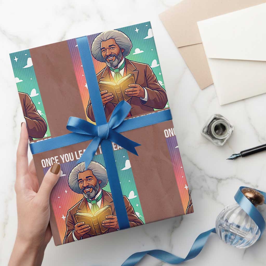 Frederick Douglass Reading And Freedom Wrapping Paper Roll African American Heritage - Wonder Print Shop