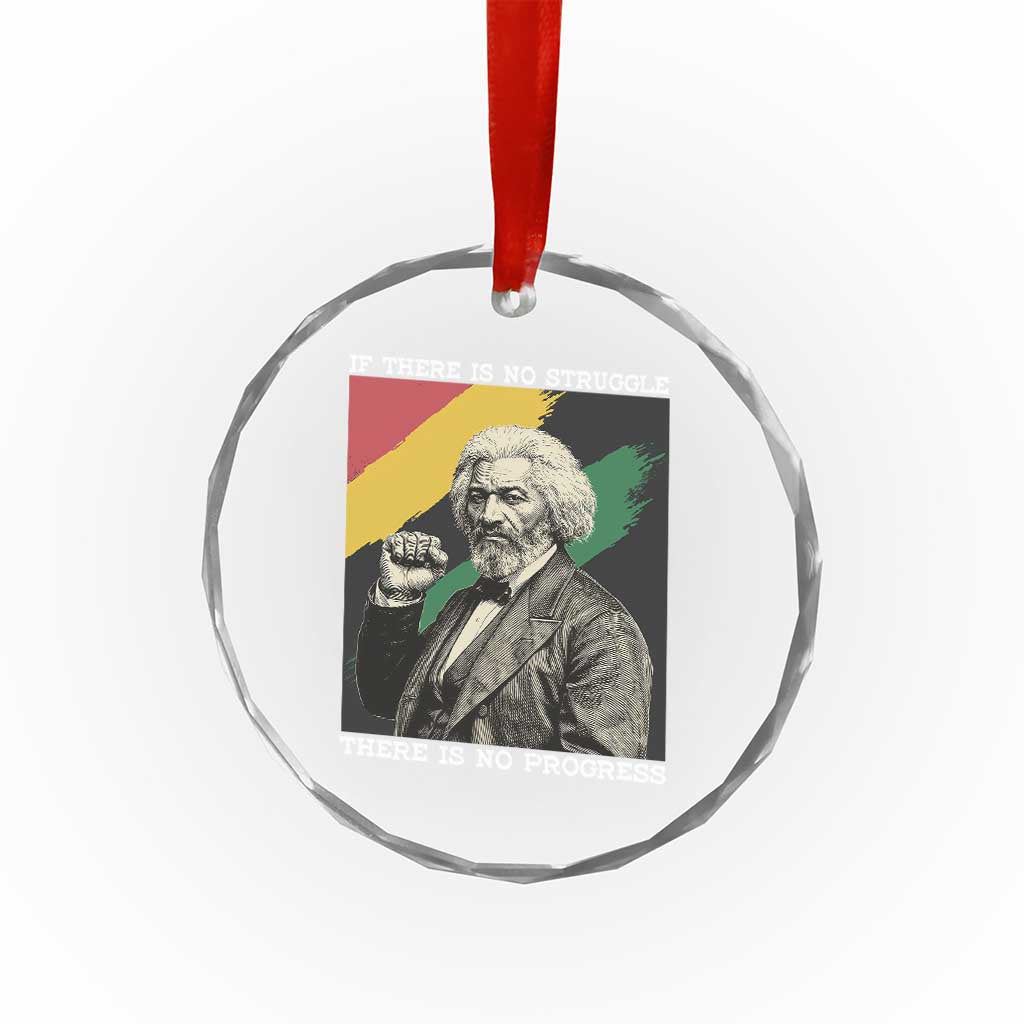 Frederick Douglass Struggle And Progress Crystal Glass Ornament Inspirational Black History - Wonder Print Shop