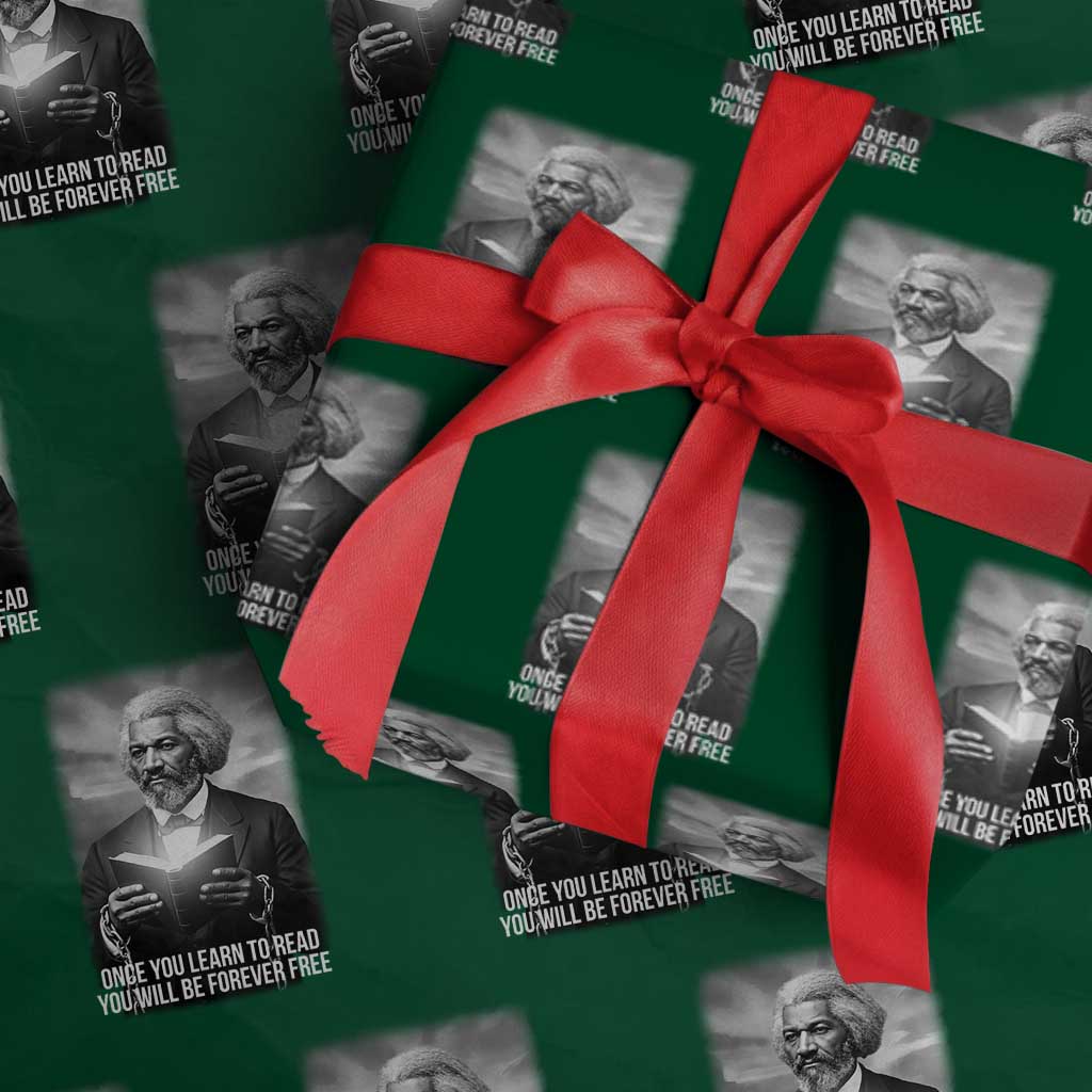 Frederick Douglass Wrapping Paper Roll Once You Learn To Read You Will Be Forever Free - Wonder Print Shop
