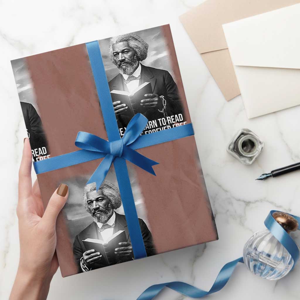 Frederick Douglass Wrapping Paper Roll Once You Learn To Read You Will Be Forever Free - Wonder Print Shop