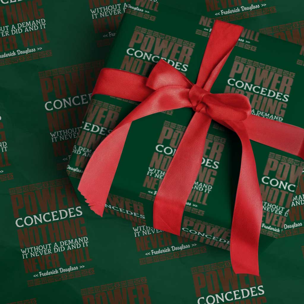 Frederick Douglass Wrapping Paper Roll Power Concedes Nothing Without A Demand - Wonder Print Shop