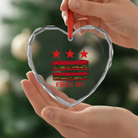 Free DC Funny Flag Parody Heart Crystal Glass Ornament Washington DC with Baguette Sandwich Twist - Wonder Print Shop