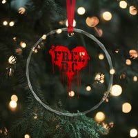 Free DC Graffiti Dripping Heart Graphic Crystal Glass Ornament Washington DC Pride Political Satire TS02