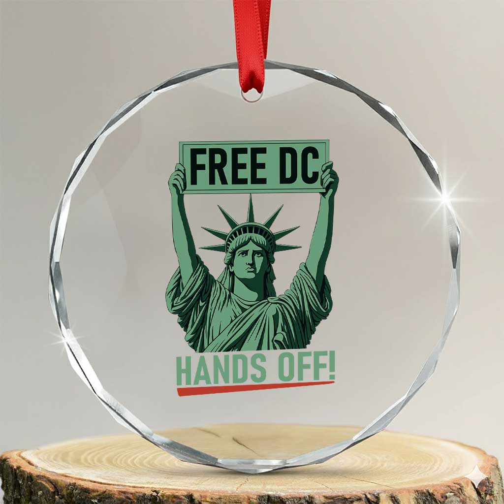 Free DC Hands Off Crystal Glass Ornament Statue of Liberty for Washington D.C. Rights TS02