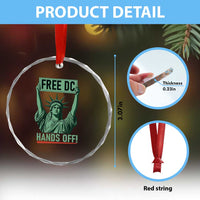 Free DC Hands Off Crystal Glass Ornament Statue of Liberty for Washington D.C. Rights TS02