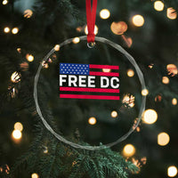 Free DC Patriotic Crystal Glass Ornament Defend Washington D.C. Statehood American Flag TS02