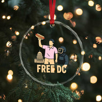 Free DC Sandwich Guy Crystal Glass Ornament Washington DC Pride Political Satire TS02