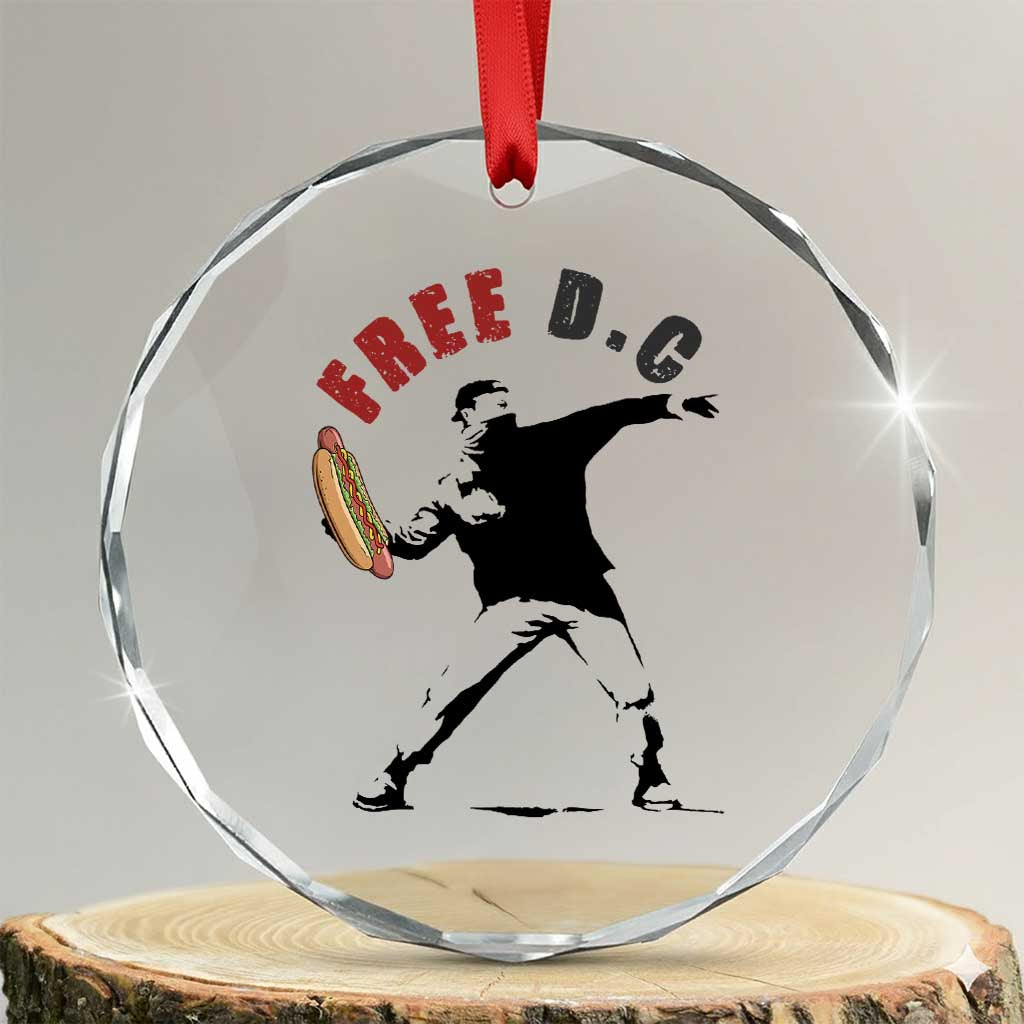Free DC Sandwich Toss Crystal Glass Ornament Washington DC Political Satire TS02