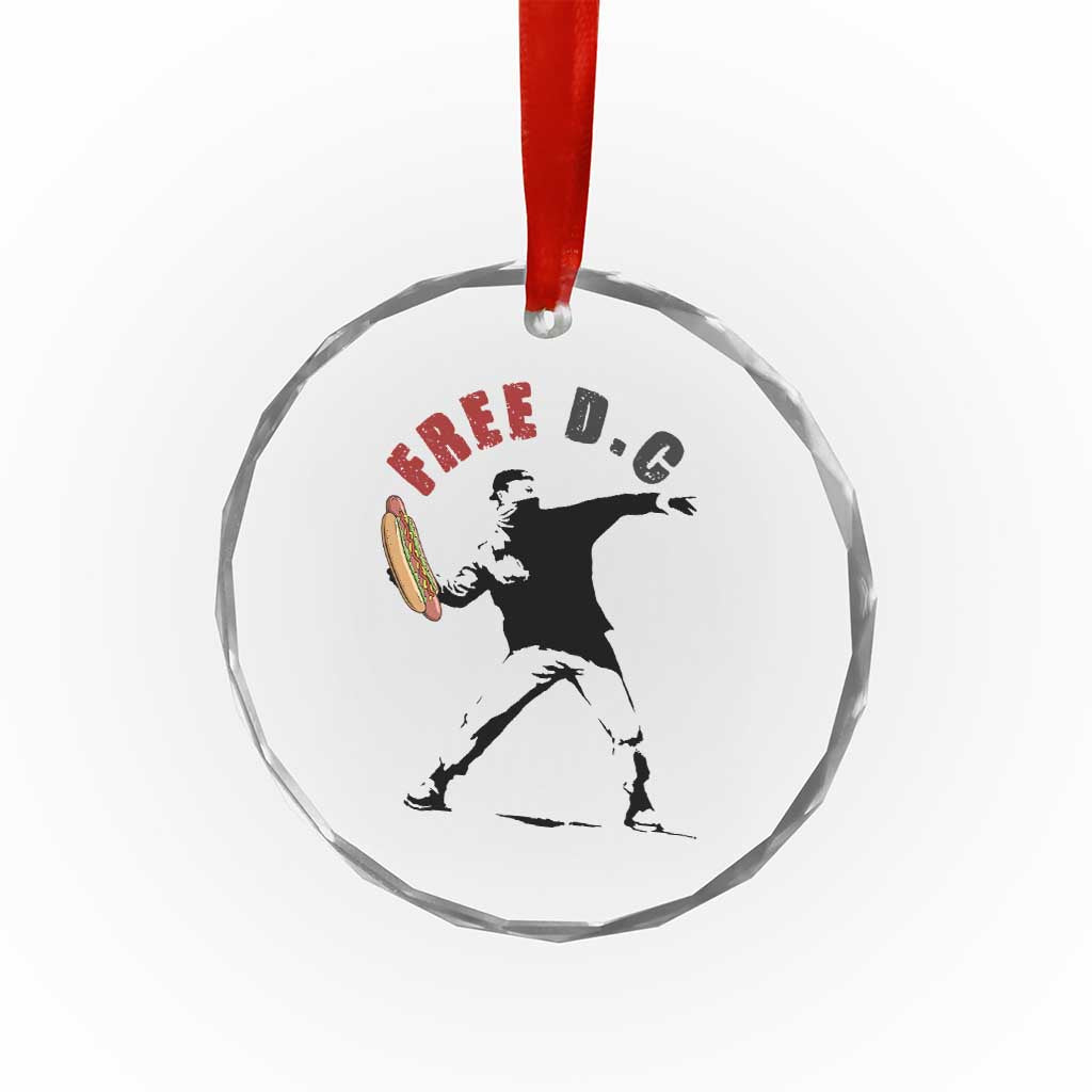 Free DC Sandwich Toss Crystal Glass Ornament Washington DC Political Satire TS02