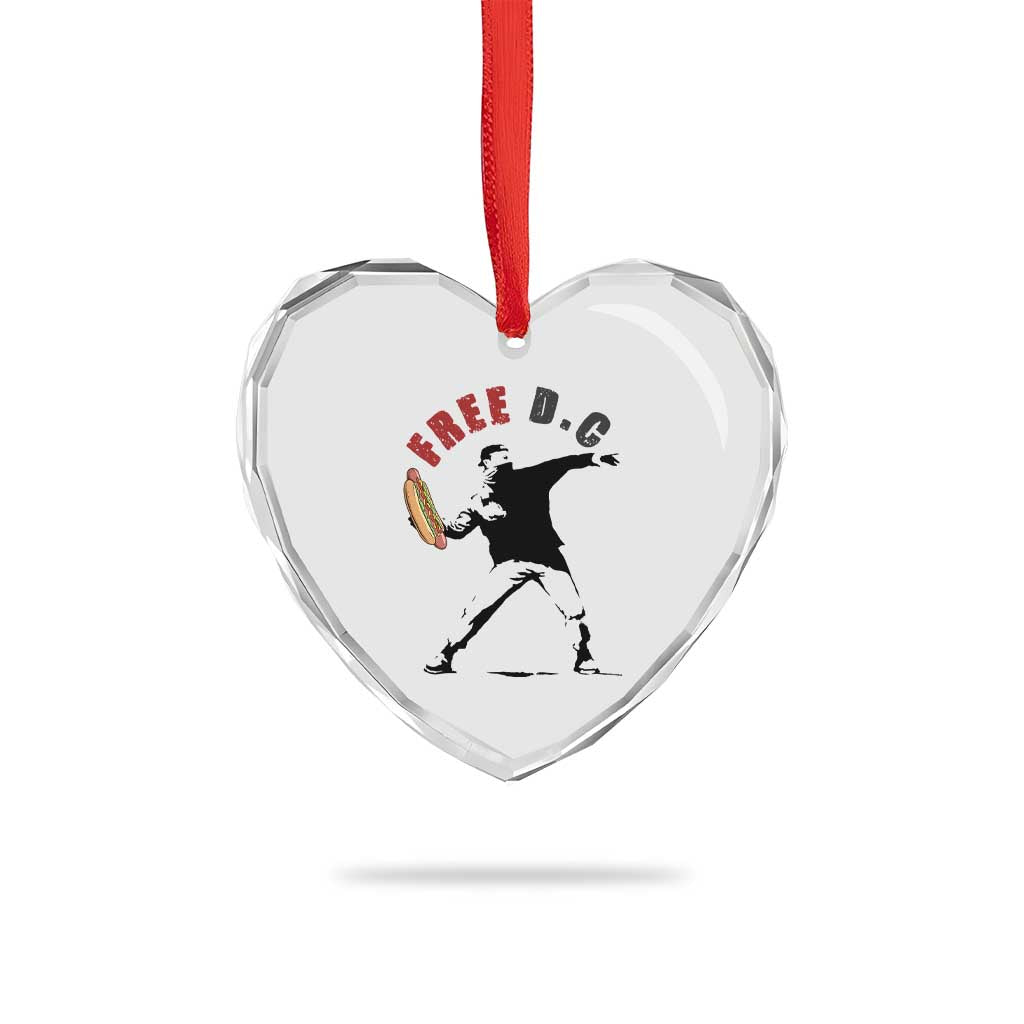 Free DC Sandwich Toss Heart Crystal Glass Ornament Washington DC Political Satire - Wonder Print Shop
