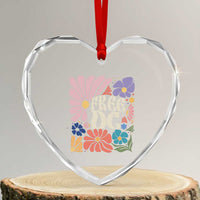 Free DC Subtle Groovy Floral Heart Crystal Glass Ornament Washington D.C. Rights Retro Hippie Style - Wonder Print Shop