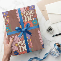 Free DC Subtle Groovy Floral Wrapping Paper Roll Washington D.C. Rights Retro Hippie Style - Wonder Print Shop