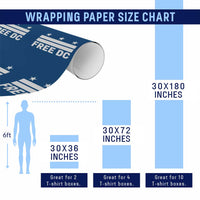 Free DC Wrapping Paper Roll Defend Washington D.C. Statehood Politics - Wonder Print Shop