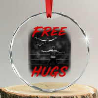 Free Hugs Wrestling Crystal Glass Ornament Funny Luchador Mexican Wrestler TS10
