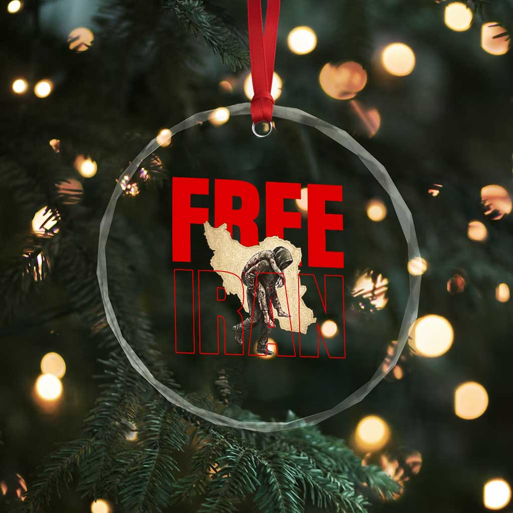 Free Iran Crystal Glass Ornament Iranian Freedom Memorial Hamid Mahdavi Tribute