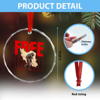 Free Iran Crystal Glass Ornament Iranian Freedom Memorial Hamid Mahdavi Tribute