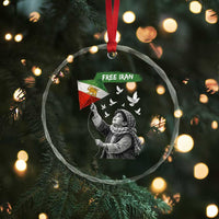 Free Iran Crystal Glass Ornament Lion And Sun Flag Persian Freedom Movement