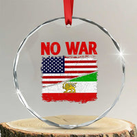 Free Iran Crystal Glass Ornament No War Peace American Iran Unity