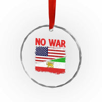 Free Iran Crystal Glass Ornament No War Peace American Iran Unity
