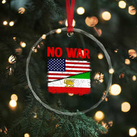Free Iran Crystal Glass Ornament No War Peace American Iran Unity