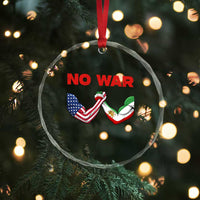 Free Iran Crystal Glass Ornament No War Support Iranian Freedom