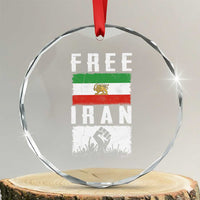 Free Iran Crystal Glass Ornament Support Iranian Freedom