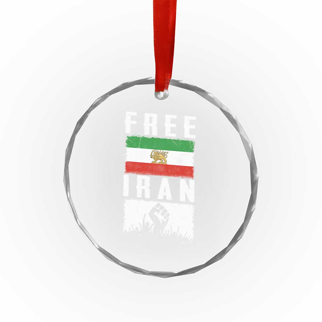 Free Iran Crystal Glass Ornament Support Iranian Freedom